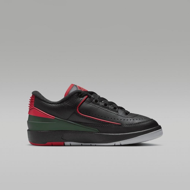 Nike Air Jordan 2 Retro Low Lasten Kengät Mustat Harmaat Punainen | 981FQTJXU