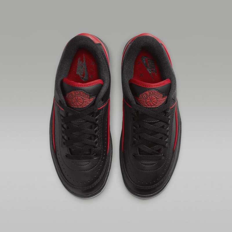 Nike Air Jordan 2 Retro Low Lasten Kengät Mustat Harmaat Punainen | 981FQTJXU