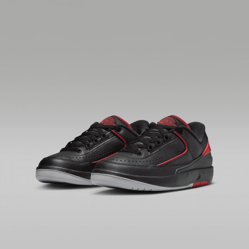 Nike Air Jordan 2 Retro Low Lasten Kengät Mustat Harmaat Punainen | 981FQTJXU