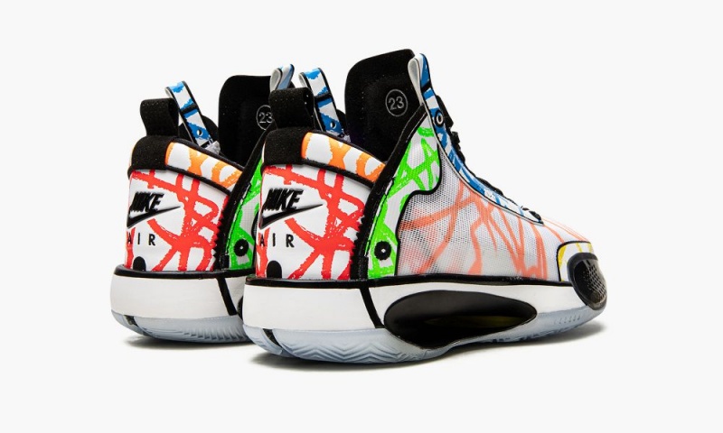 Nike Air Jordan 34 GS 'Zion Williamson Coloring Book' Lasten Kengät Valkoinen Mustat Monivärinen | 701OLMCPD