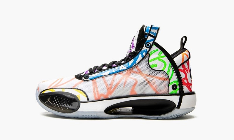 Nike Air Jordan 34 GS \'Zion Williamson Coloring Book\' Lasten Kengät Valkoinen Mustat Monivärinen | 701OLMCPD