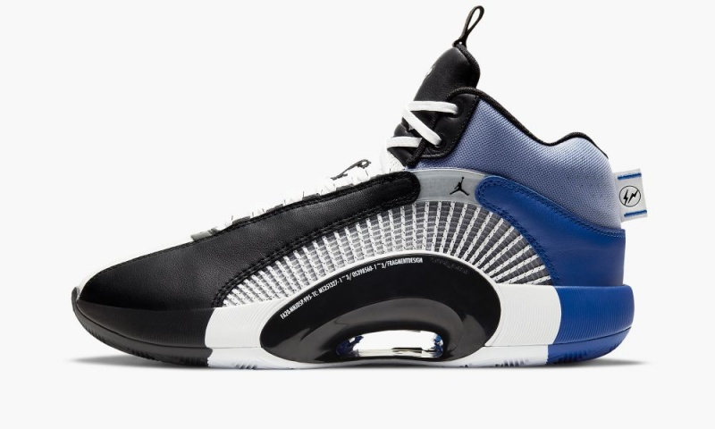 Nike Air Jordan 35 \'Fragment\' Miesten Kengät Valkoinen Mustat Sininen | 695NPWDIU