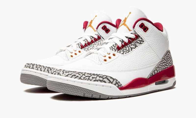 Nike Air Jordan 3 'Cardinal' Miesten Kengät Valkoinen Syvä Keltainen Punainen | 178ENDMTC