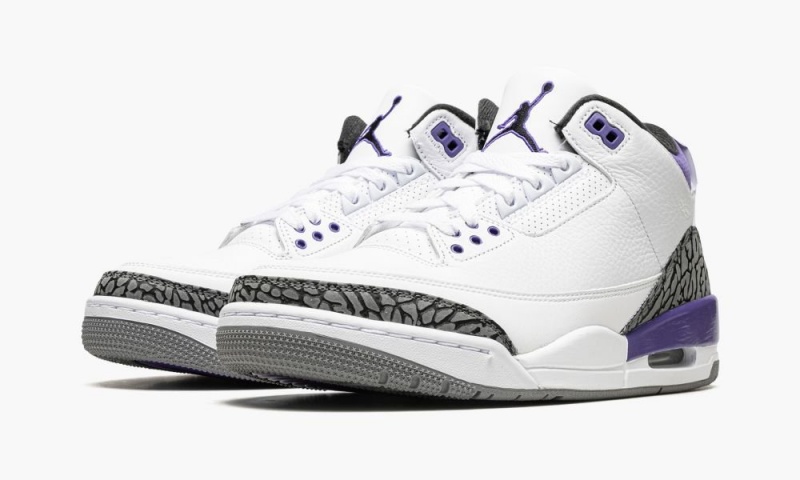 Nike Air Jordan 3 'Dark Iris' Miesten Kengät Valkoinen Mustat | 985HTYIAV