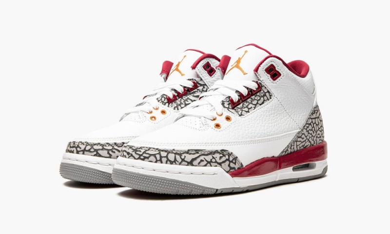 Nike Air Jordan 3 GS 'Cardinal' Lasten Kengät Valkoinen Syvä Keltainen Punainen | 783IENZSG