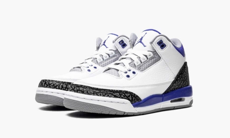 Nike Air Jordan 3 GS 'Racer Blue' Lasten Kengät Valkoinen Mustat Harmaat | 947AWHNTX