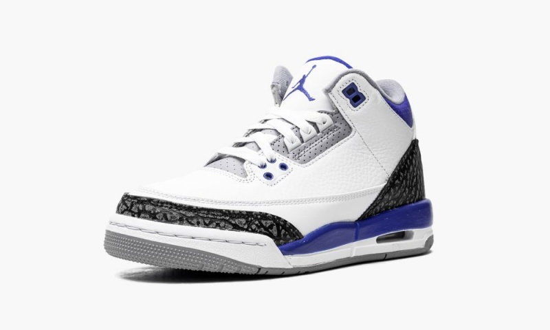 Nike Air Jordan 3 GS 'Racer Blue' Lasten Kengät Valkoinen Mustat Harmaat | 947AWHNTX
