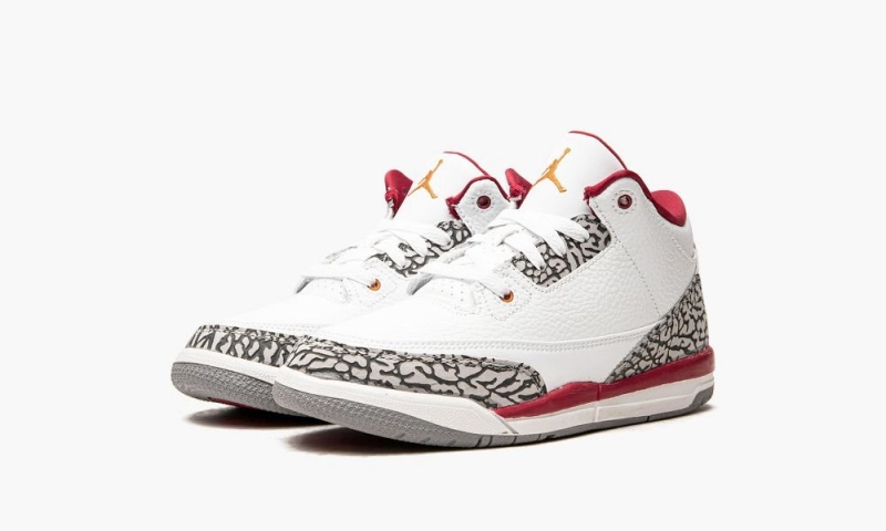 Nike Air Jordan 3 PS 'Cardinal' Lasten Kengät Valkoinen Syvä Keltainen Punainen | 318BQTEFX