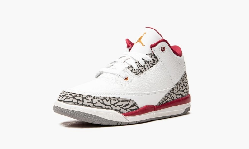 Nike Air Jordan 3 PS 'Cardinal' Lasten Kengät Valkoinen Syvä Keltainen Punainen | 318BQTEFX