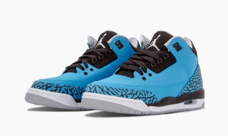 Nike Air Jordan 3 Retro BG 'Powder Blue' Lasten Kengät Sininen | 082QBMZIT