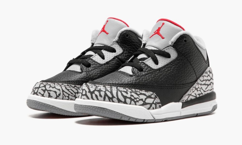 Nike Air Jordan 3 Retro BT 'Black Cement' Lasten Kengät Mustat Punainen Harmaat | 397QIUNBE