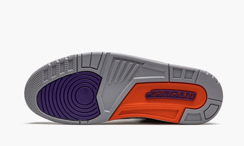 Nike Air Jordan 3 Retro 'Court Purple' Miesten Kengät Mustat Harmaat Valkoinen | 701CSZKDR
