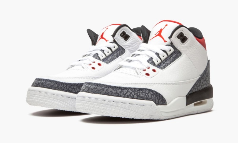Nike Air Jordan 3 Retro 'Denim' Lasten Kengät Valkoinen Punainen Mustat | 426FAQZVG