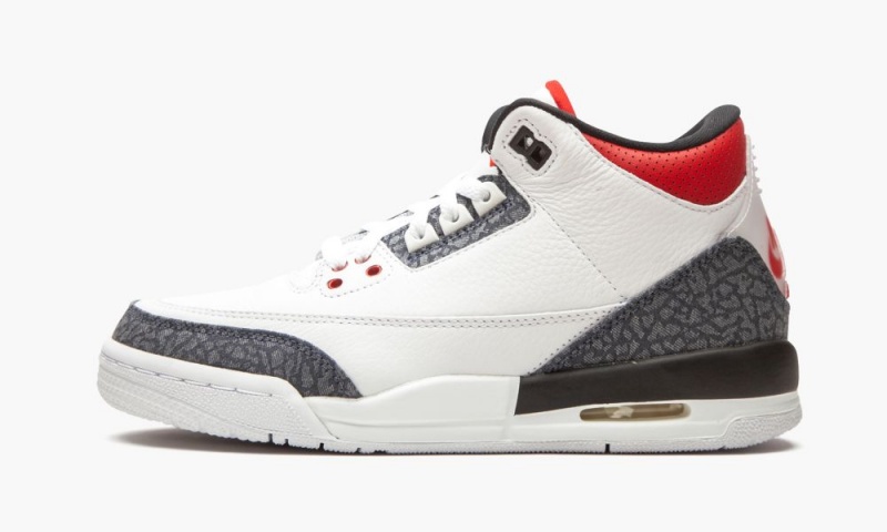 Nike Air Jordan 3 Retro \'Denim\' Lasten Kengät Valkoinen Punainen Mustat | 426FAQZVG