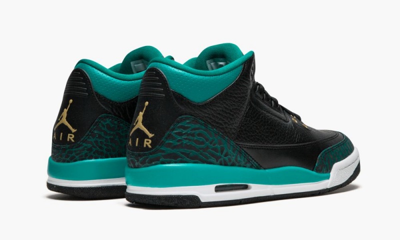 Nike Air Jordan 3 Retro GG Lasten Kengät Mustat Metal Kultaiset Turkoosi | 421VOAQIJ