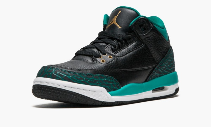 Nike Air Jordan 3 Retro GG Lasten Kengät Mustat Metal Kultaiset Turkoosi | 421VOAQIJ