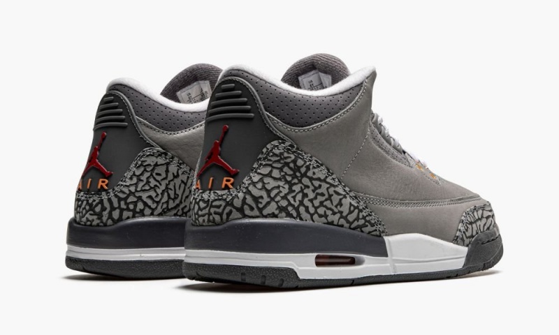 Nike Air Jordan 3 Retro GS 'Cool Grey' Lasten Kengät Hopea Punainen Syvä Harmaat | 187ZOKLVR
