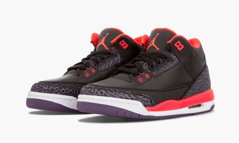 Nike Air Jordan 3 Retro (GS) 'Crimson' Lasten Kengät Mustat | 951UPJIXR