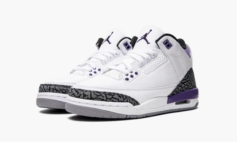 Nike Air Jordan 3 Retro GS 'Dark Iris' Lasten Kengät Valkoinen Mustat | 564BDVRJO