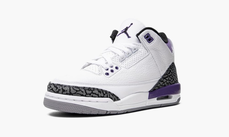 Nike Air Jordan 3 Retro GS 'Dark Iris' Lasten Kengät Valkoinen Mustat | 564BDVRJO
