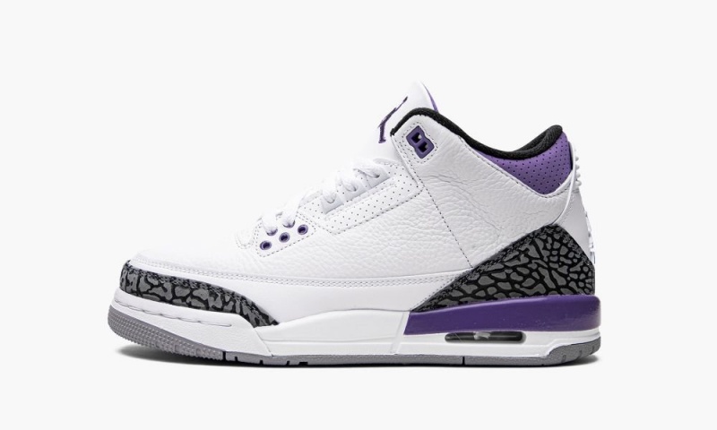 Nike Air Jordan 3 Retro GS \'Dark Iris\' Lasten Kengät Valkoinen Mustat | 564BDVRJO