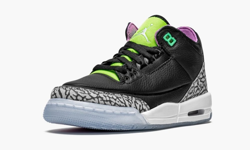 Nike Air Jordan 3 Retro GS 'Electric Green' Lasten Kengät Mustat Valkoinen Vihreä | 340QZFXJV