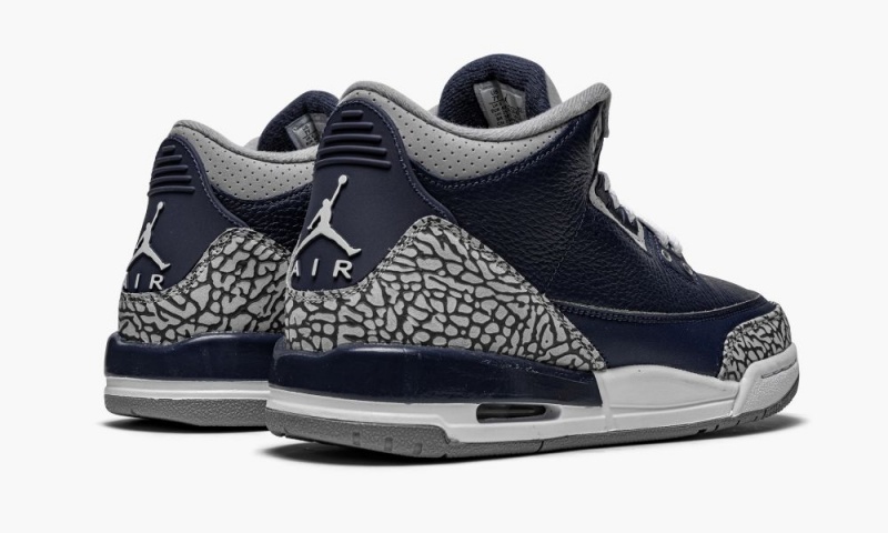 Nike Air Jordan 3 Retro GS 'Georgetown' Lasten Kengät Laivastonsininen Harmaat | 483TLBNQE