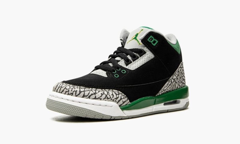 Nike Air Jordan 3 Retro GS 'Pine Green' Lasten Kengät Mustat Syvä Vihreä Harmaat | 263PBMIAH