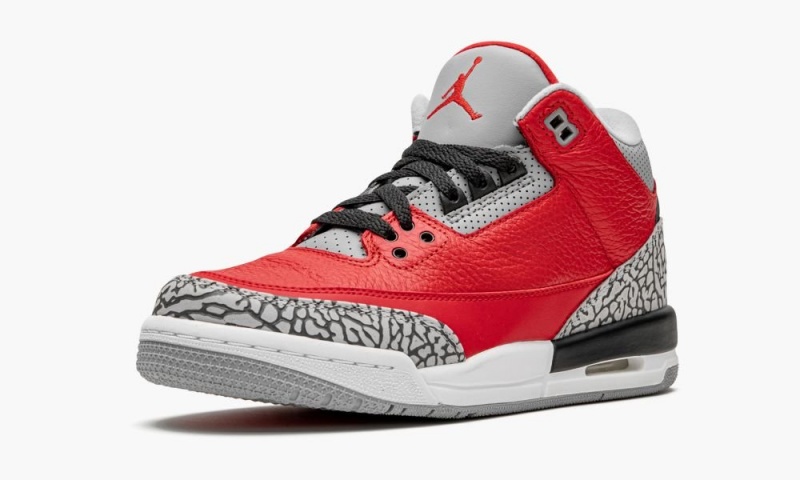 Nike Air Jordan 3 Retro GS 'Red Cement/Unite' Lasten Kengät Punainen Harmaat | 361FCMQSW