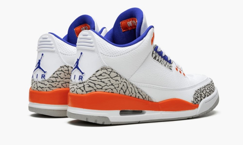 Nike Air Jordan 3 Retro 'Knicks' Miesten Kengät Valkoinen Kuninkaallinen Sininen | 617KBMSGP