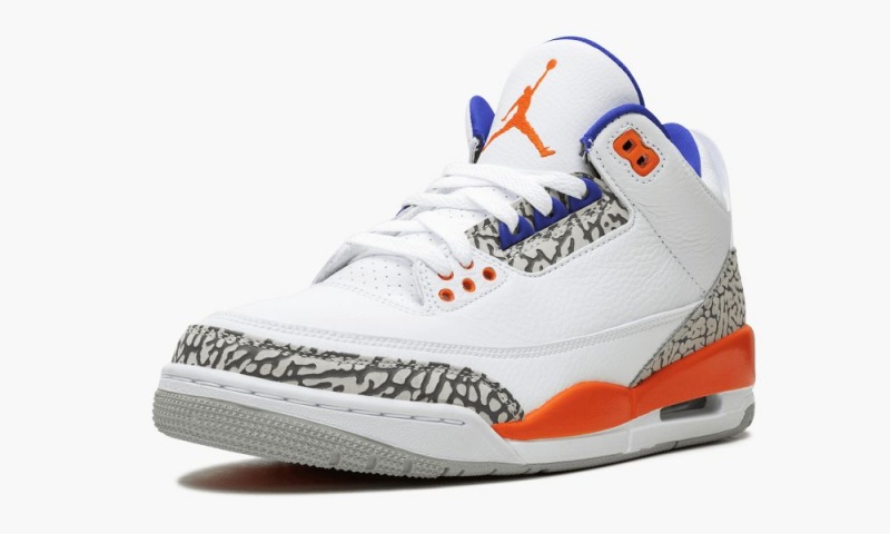 Nike Air Jordan 3 Retro 'Knicks' Miesten Kengät Valkoinen Kuninkaallinen Sininen | 617KBMSGP