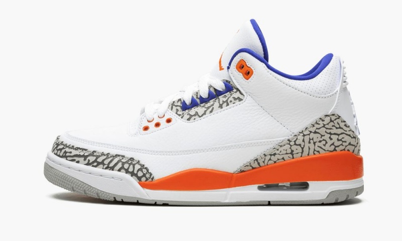 Nike Air Jordan 3 Retro \'Knicks\' Miesten Kengät Valkoinen Kuninkaallinen Sininen | 617KBMSGP