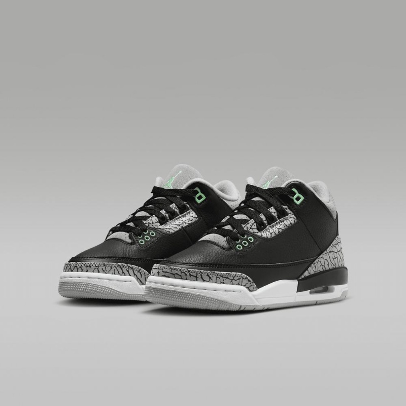 Nike Air Jordan 3 Retro Lasten Kengät Mustat Harmaat | 941HCDWRV