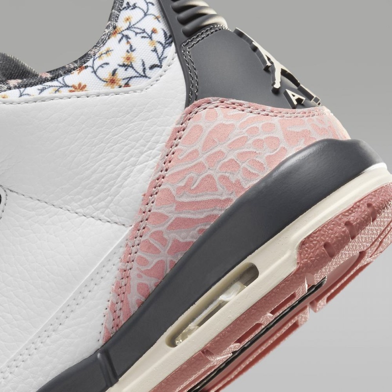 Nike Air Jordan 3 Retro Lasten Kengät Valkoinen Punainen Tummanharmaat | 051NSUOEH