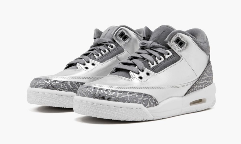 Nike Air Jordan 3 Retro PREM HC Lasten Kengät Metal Hopea Harmaat | 329YWIFRJ