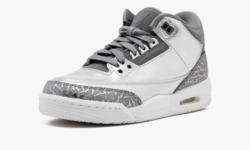 Nike Air Jordan 3 Retro PREM HC Lasten Kengät Metal Hopea Harmaat | 329YWIFRJ