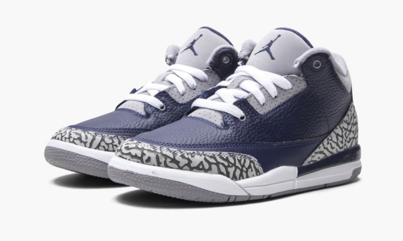 Nike Air Jordan 3 Retro PS 'Georgetown' Lasten Kengät Sininen Harmaat Laivastonsininen | 137AXZEVC
