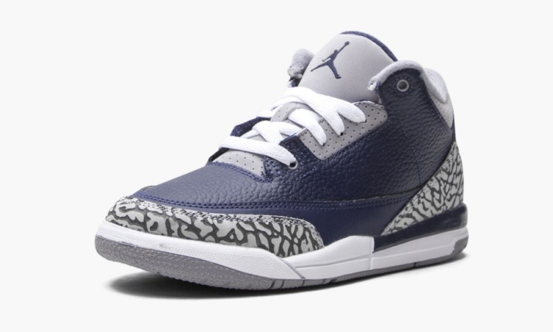 Nike Air Jordan 3 Retro PS 'Georgetown' Lasten Kengät Sininen Harmaat Laivastonsininen | 137AXZEVC
