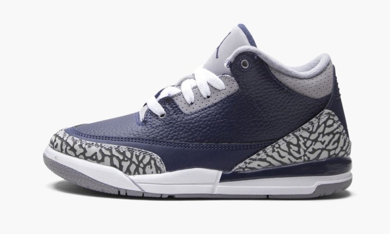Nike Air Jordan 3 Retro PS \'Georgetown\' Lasten Kengät Sininen Harmaat Laivastonsininen | 137AXZEVC
