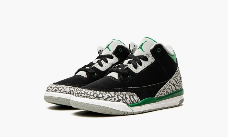 Nike Air Jordan 3 Retro PS 'Pine Green' Lasten Kengät Mustat Hopea Valkoinen Syvä Vihreä | 401UCIHNE