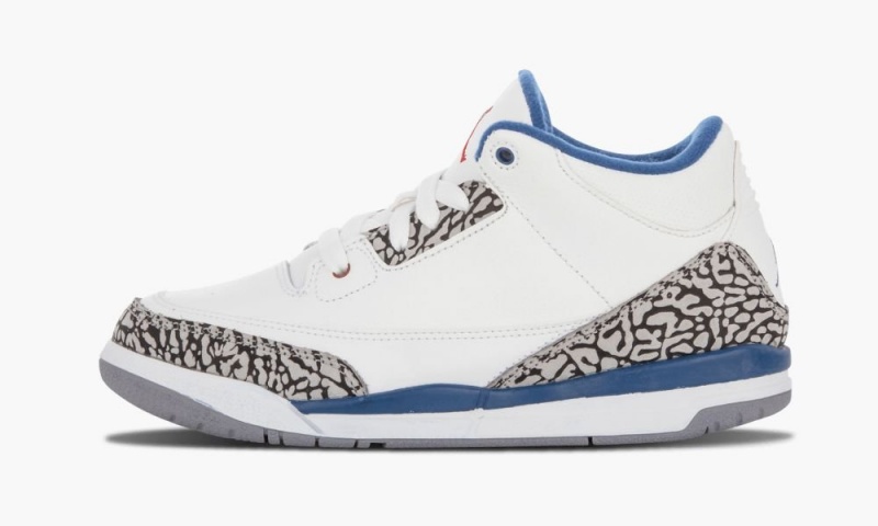 Nike Air Jordan 3 Retro (PS) \'True Blue\' Lasten Kengät Valkoinen Sininen | 106YKNZHP