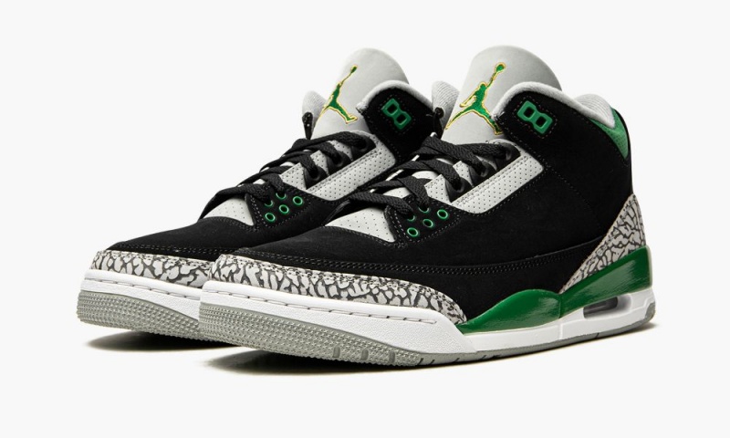 Nike Air Jordan 3 Retro 'Pine Green' Miesten Kengät Mustat Syvä Vihreä Hopea Valkoinen | 163RITMXJ