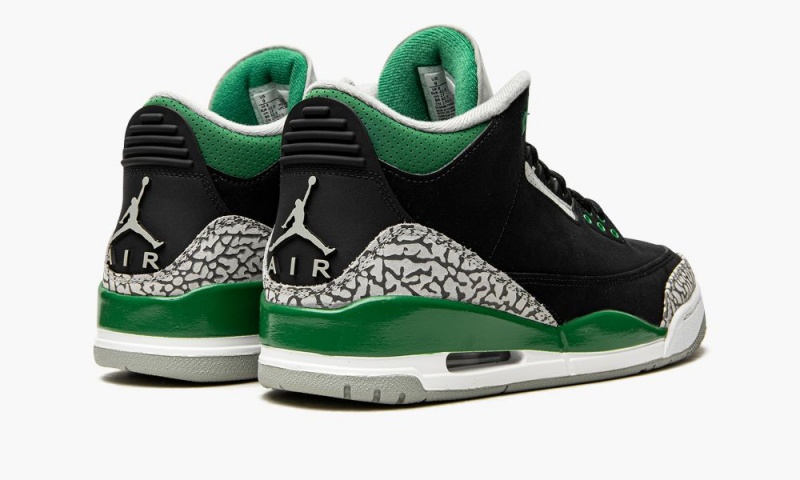 Nike Air Jordan 3 Retro 'Pine Green' Miesten Kengät Mustat Syvä Vihreä Hopea Valkoinen | 163RITMXJ