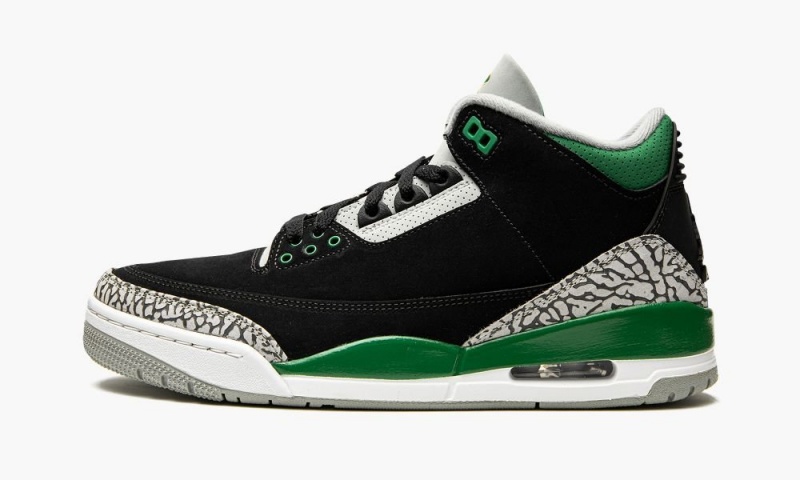Nike Air Jordan 3 Retro \'Pine Green\' Miesten Kengät Mustat Syvä Vihreä Hopea Valkoinen | 163RITMXJ