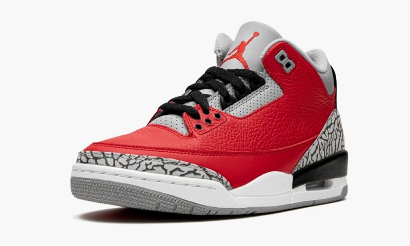 Nike Air Jordan 3 Retro 'Red Cement/Unite' Miesten Kengät Punainen Harmaat Mustat | 951SOUVJY