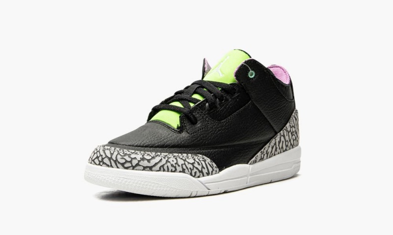 Nike Air Jordan 3 Retro SE PS 'Electric Green' Lasten Kengät Mustat Valkoinen Vihreä | 618YJOZRG