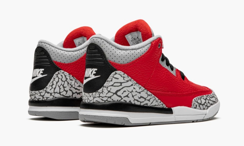 Nike Air Jordan 3 Retro SE PS 'Red Cement' Lasten Kengät Punainen Harmaat | 019NYRXKW