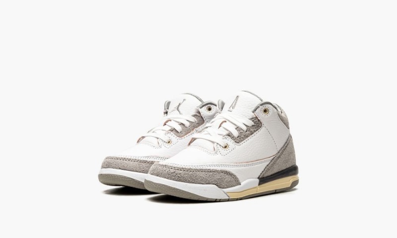 Nike Air Jordan 3 Retro SP (PS) 'A Ma Maniére - Raised by Women' Lasten Kengät Valkoinen Harmaat Ruskea Beige | 407SBPIGN