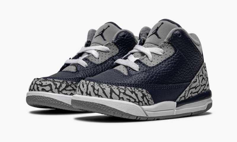 Nike Air Jordan 3 Retro TD 'Georgetown' Lasten Kengät Sininen Harmaat Laivastonsininen | 924LTPDZW