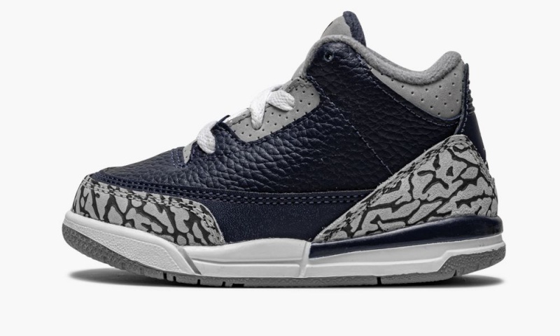 Nike Air Jordan 3 Retro TD \'Georgetown\' Lasten Kengät Sininen Harmaat Laivastonsininen | 924LTPDZW